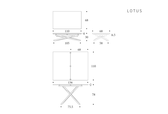 Pivot, a Height Adjustable Coffee Table | Table that Un-Folds to Seat 6