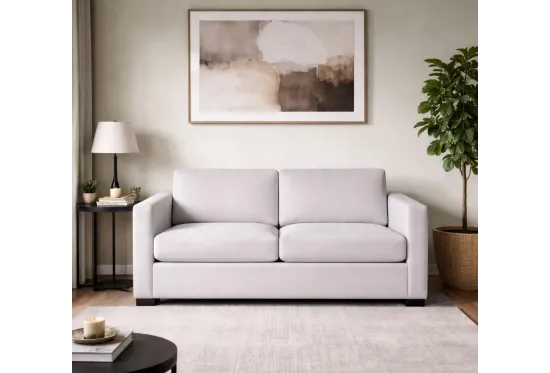 Metro 3 Seater Sofa Bed in House Fabric Cloud
