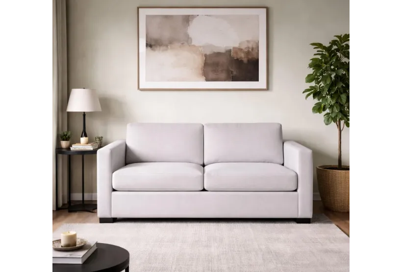 Metro 3 Seater Sofa Bed in House Fabric Cloud