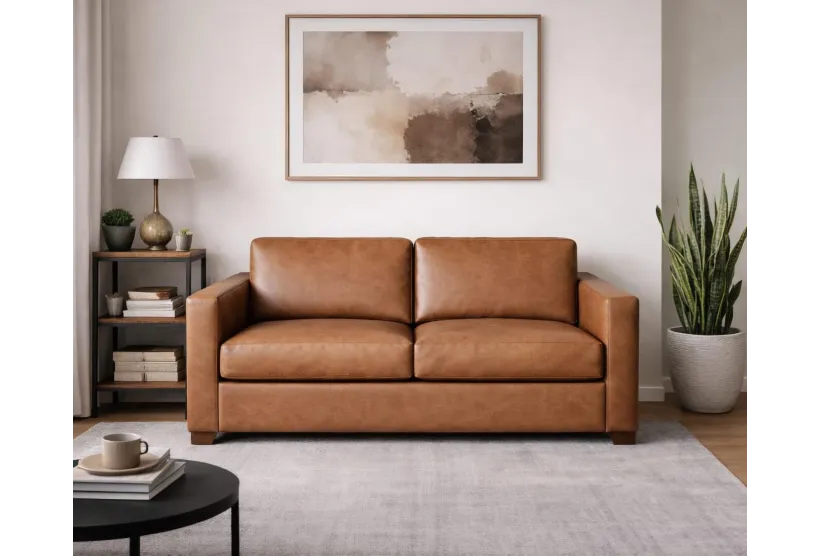 Duette 2.5 Seater Sofa Bed in Leather | Furl