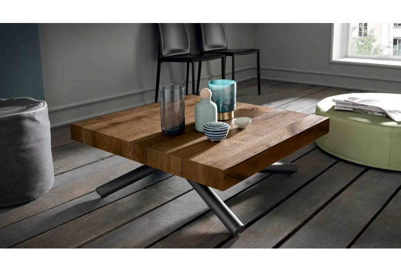Rise, a Height Adjustable Coffee Table | Lifts to Dining Height