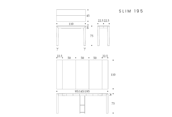 Slim Extending Console Table