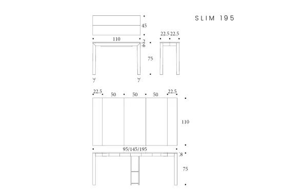 Slim Extending Console Table