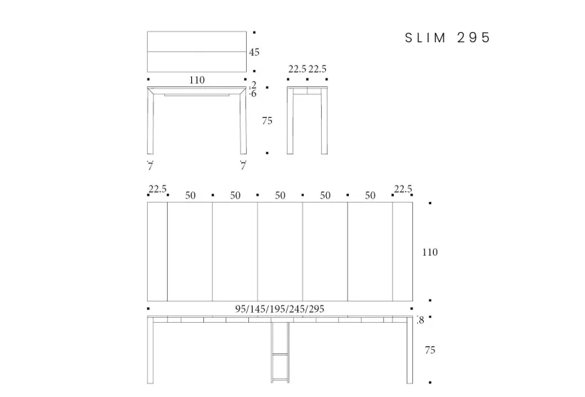 Slim Extending Console Table