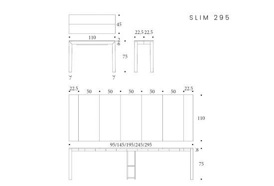Slim Extending Console Table