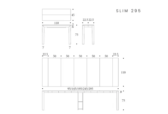 Slim Extending Console Table