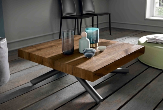 Rise, a Height Adjustable Coffee Table | Lifts to Dining Height