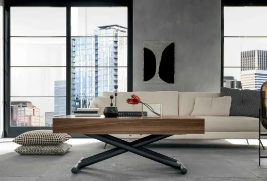 Glide, a Height Adjustable Coffee Table | Extends to Seat 8