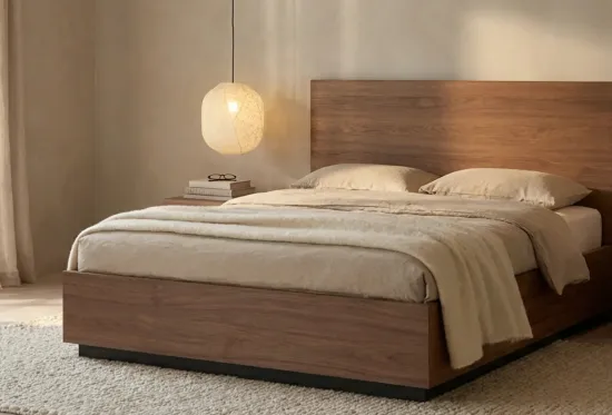 Max Wood ottoman bed in oak veneer 2