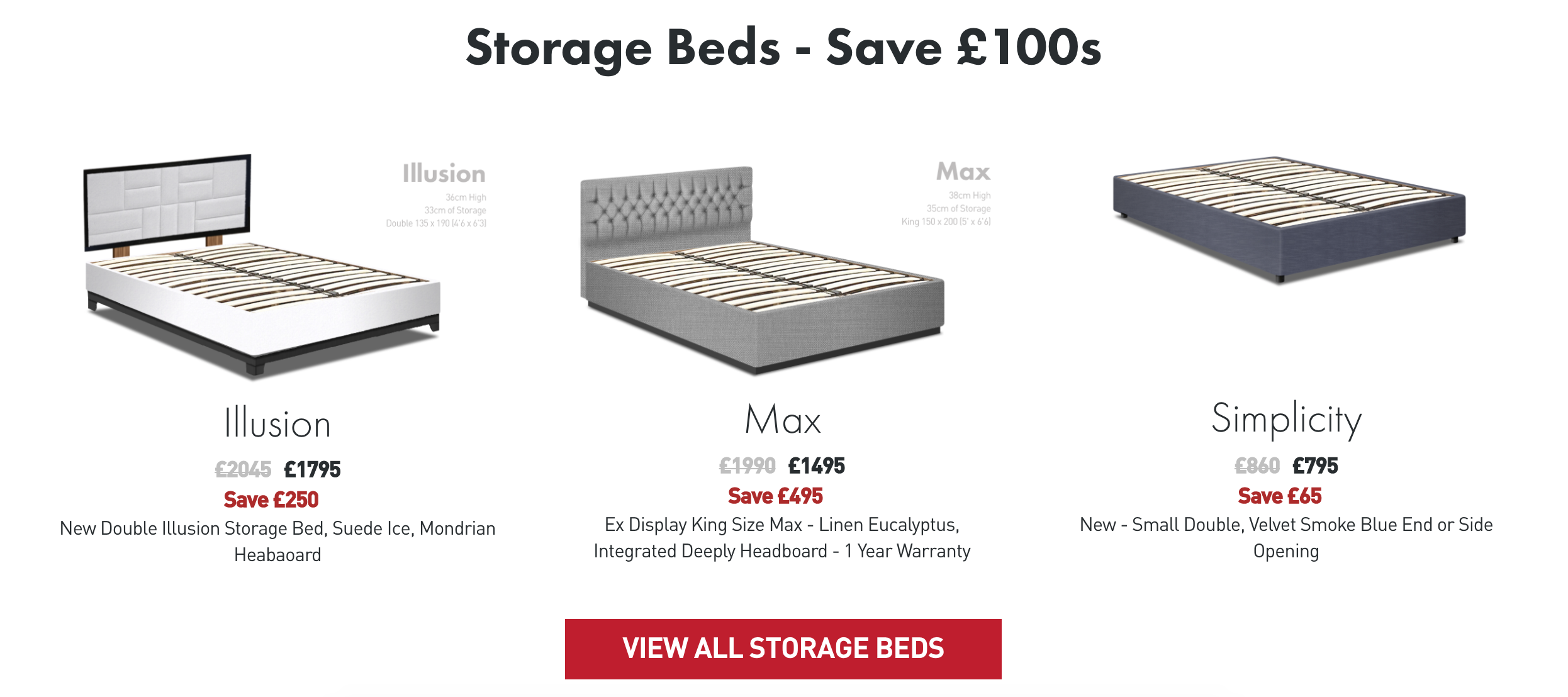 storage bed sale