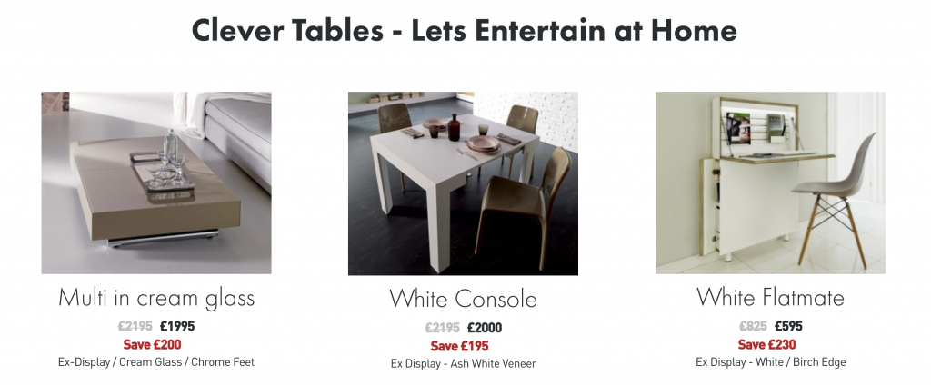 Furl tables for sale