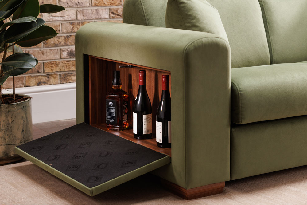 Storage in the arms of sofas