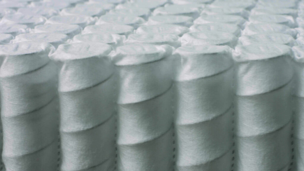 Springs in a pocket-sprung mattress