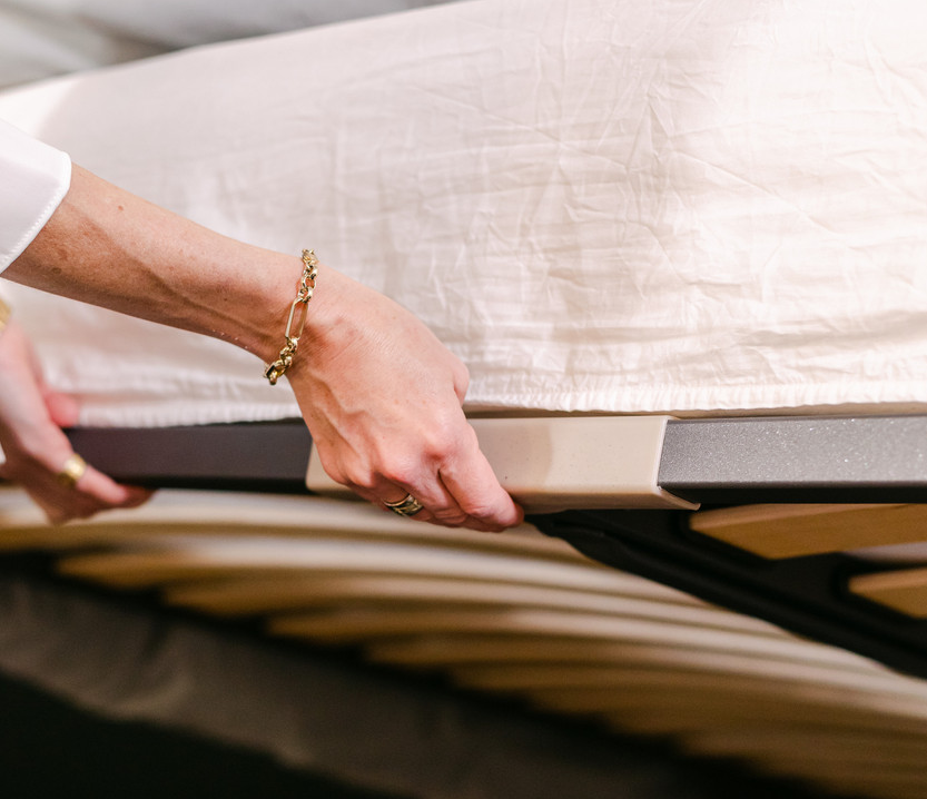If you can't easily lift a storage bed by hand, Furl storage beds have electric opening mechanisms
