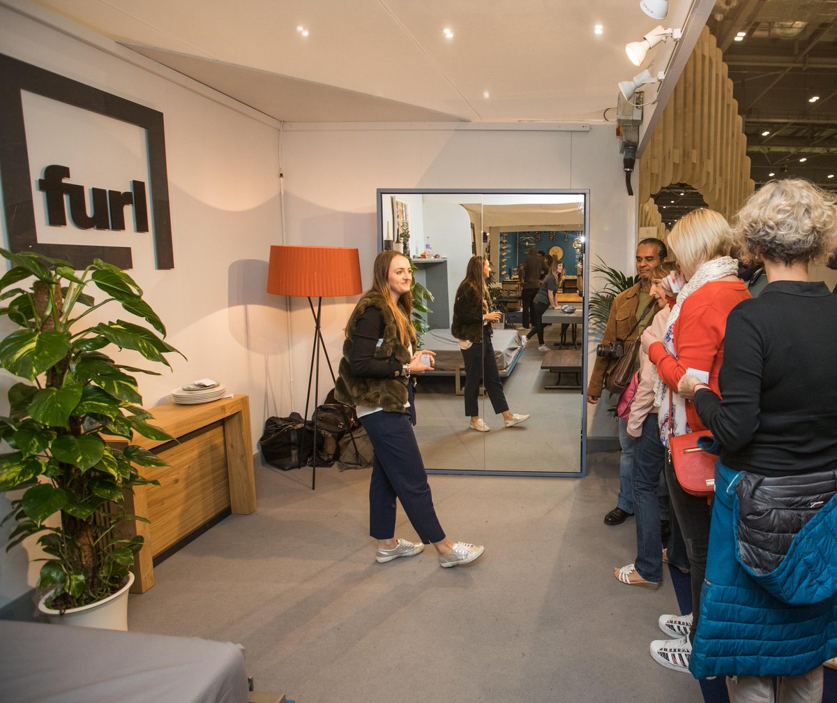 Taken by the fabulous ExCel Grand Designs Live Team, they tweeted about us at the May show. “We are in love with Furl’s amazing space saving furniture”