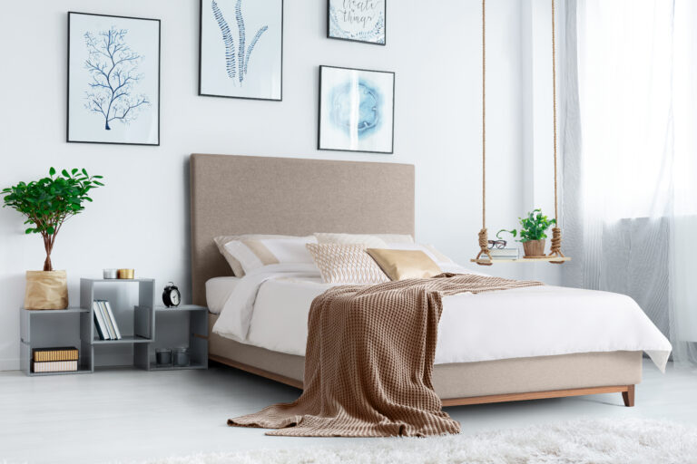 Natural textiles and earthy tones