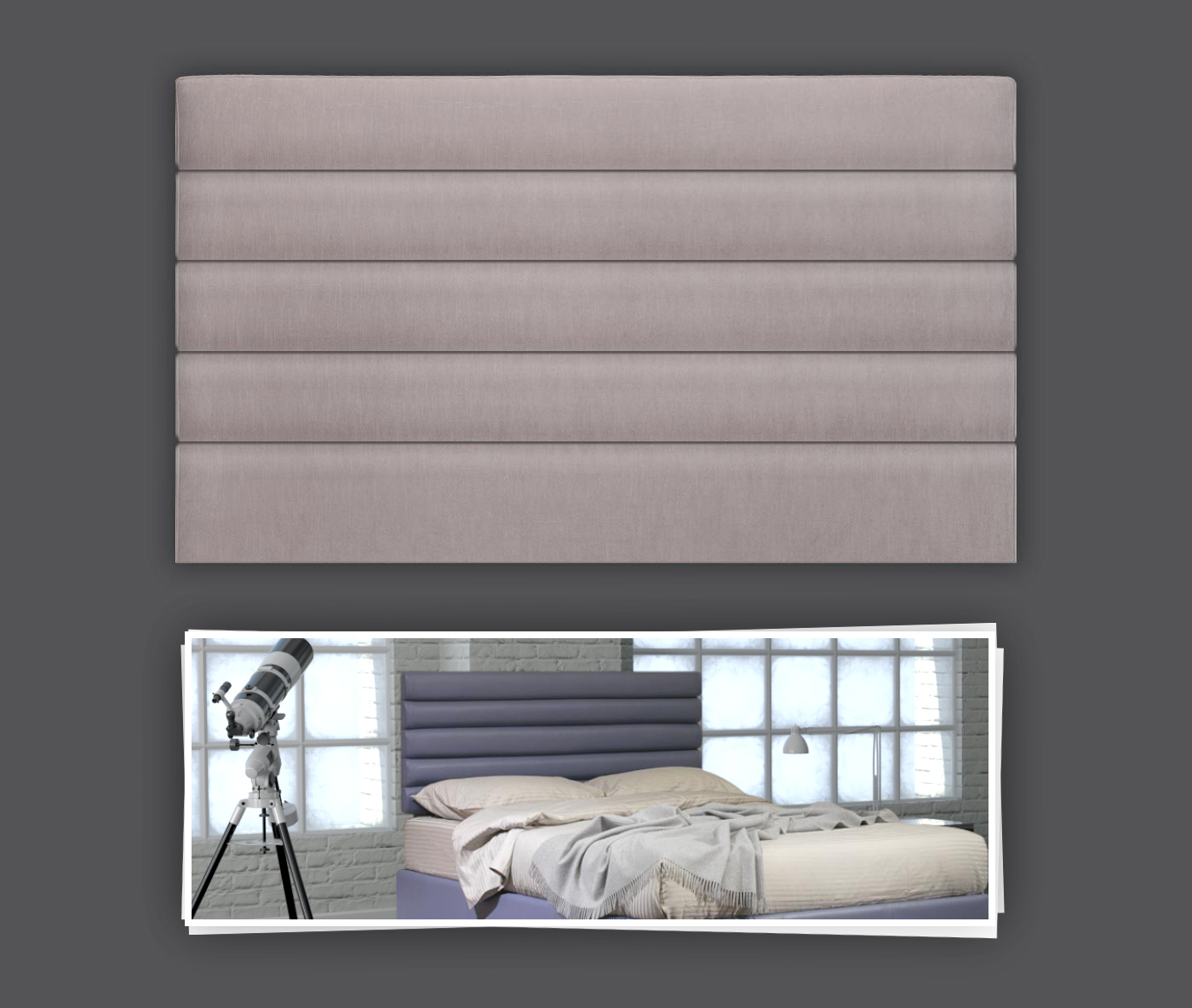 Lines design of headboard