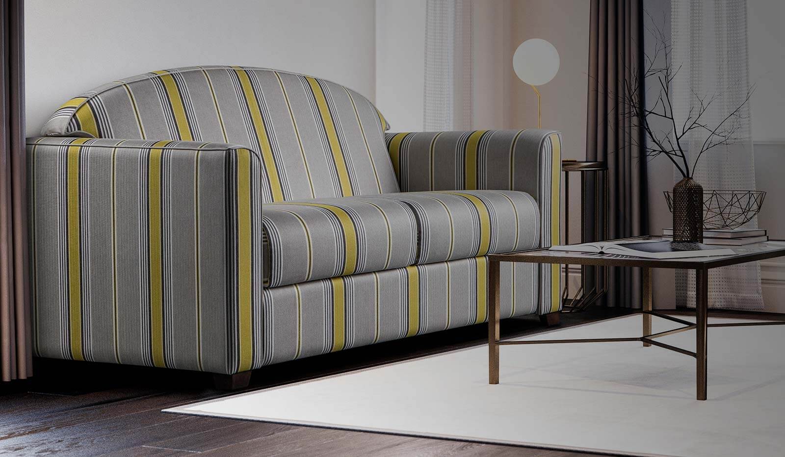 Striped sofa bed