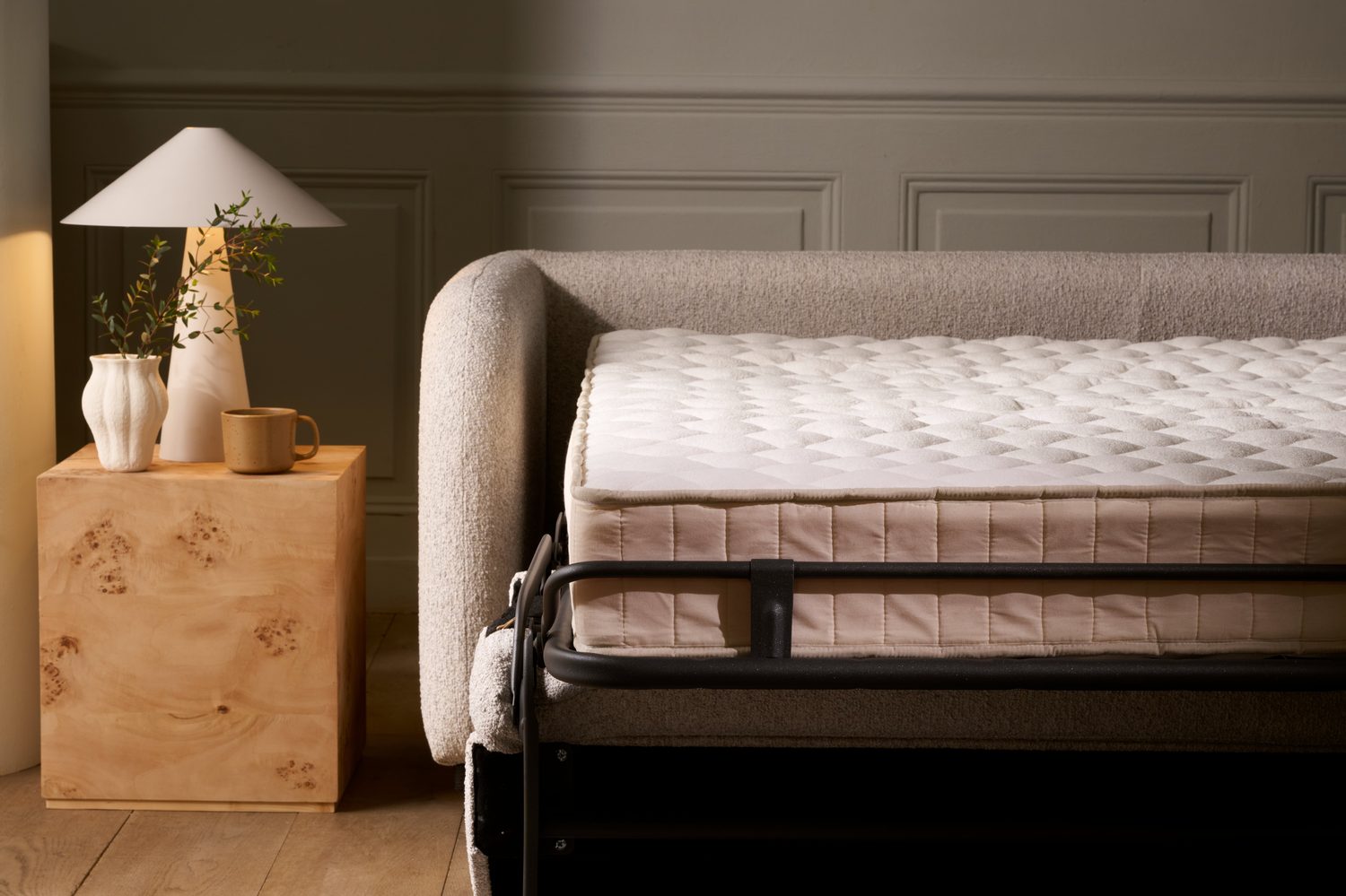 Cocoon sofa bed mechanism and mattress revealed