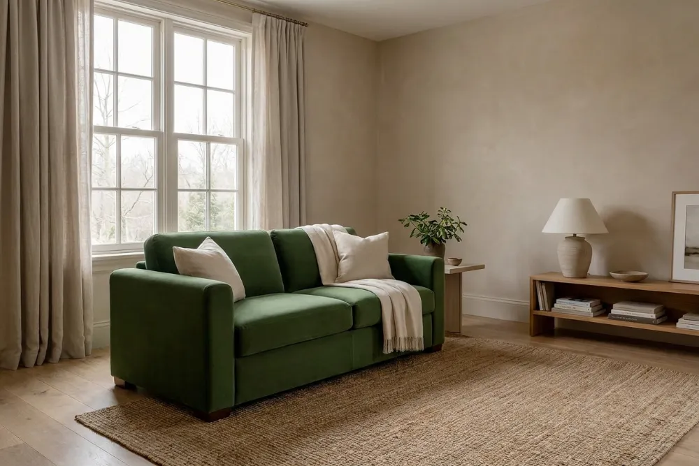 Cambio 18 Sofa Bed in green velvet