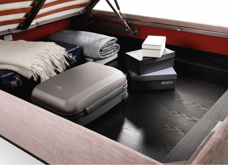 Storage bed close up