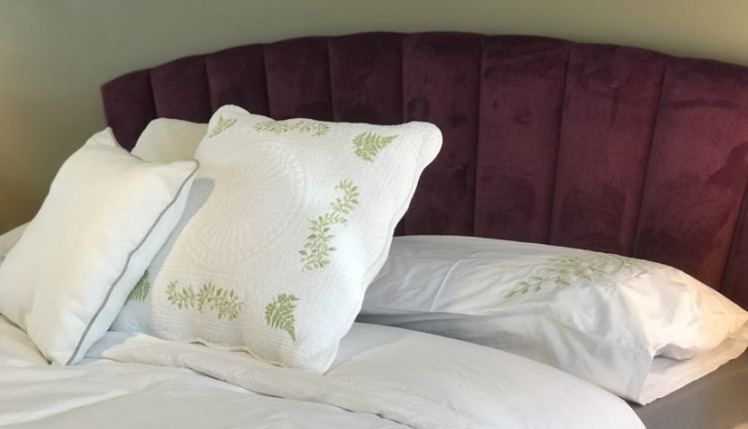 We have a new fabric headboard you are going to love