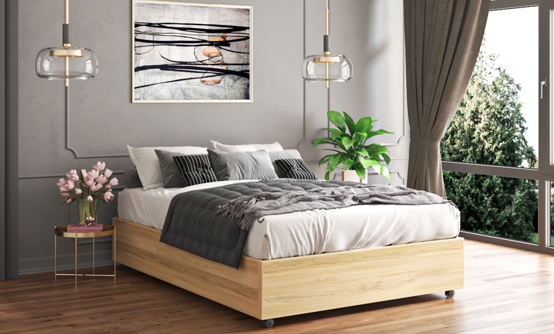New Wooden Storage Beds crafted in exceptional wood finishes