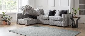 Metro Storage Sofa Bed Extra Large In Fine Weave Silver