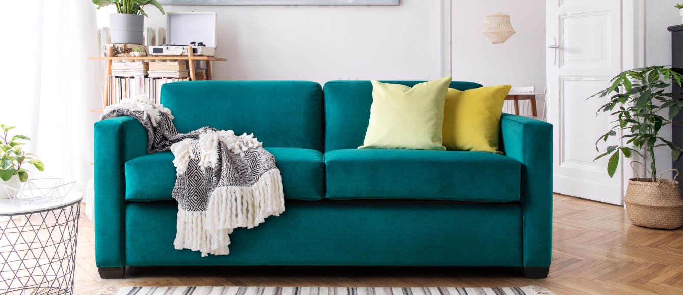 Metro Storage Sofa Bed Extra Large In Velvet Teal