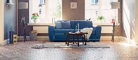 AirB Storage Sofa Bed Medium in Fine Weave Storm Blue