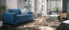 AirB Storage Sofa Bed Medium in Fine Weave Storm Blue