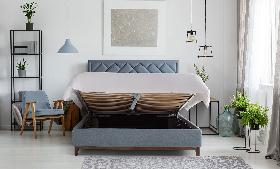 Tetris Headboard Small in Linen Mix Mistral