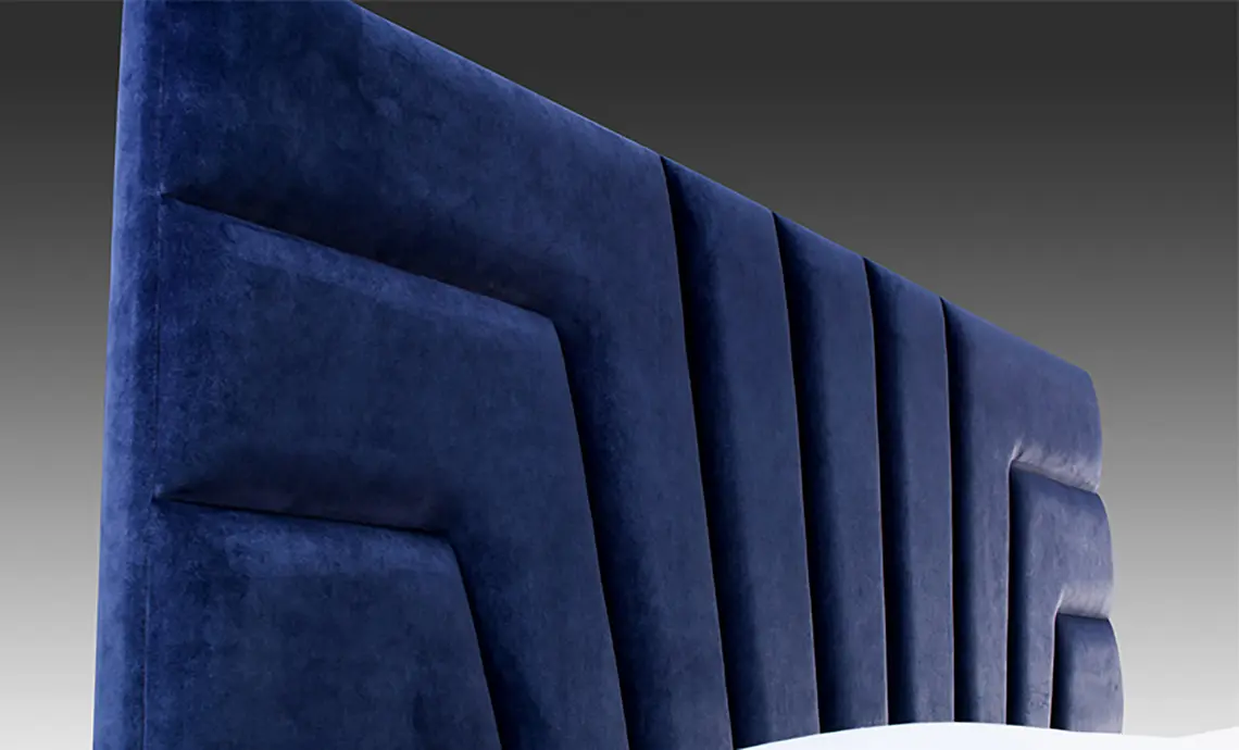 Cleopatra Headboard Small in Fine Weave Blue