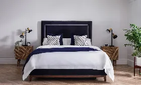 Matisse Headboard Small in Fine Weave Blue