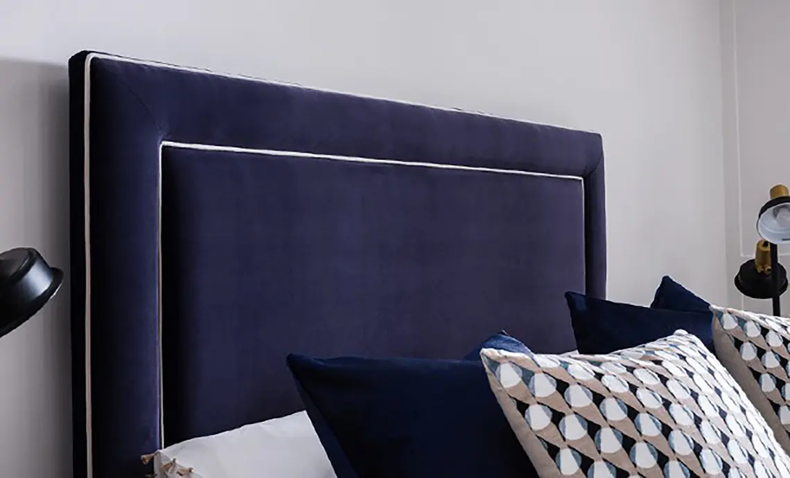 Matisse Headboard Small in Fine Weave Blue