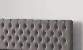 Deeply Headboard Small in Velvet Smoke