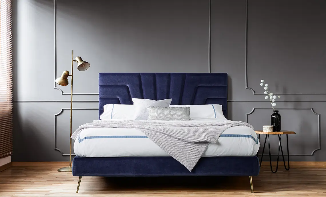 Blue discount storage bed