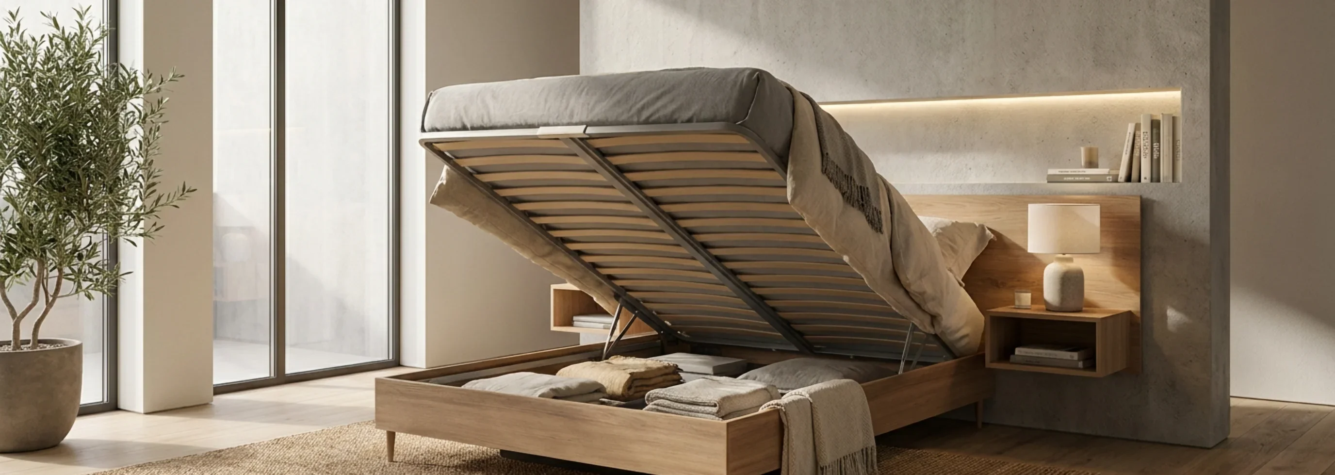 Air Wood storage bed