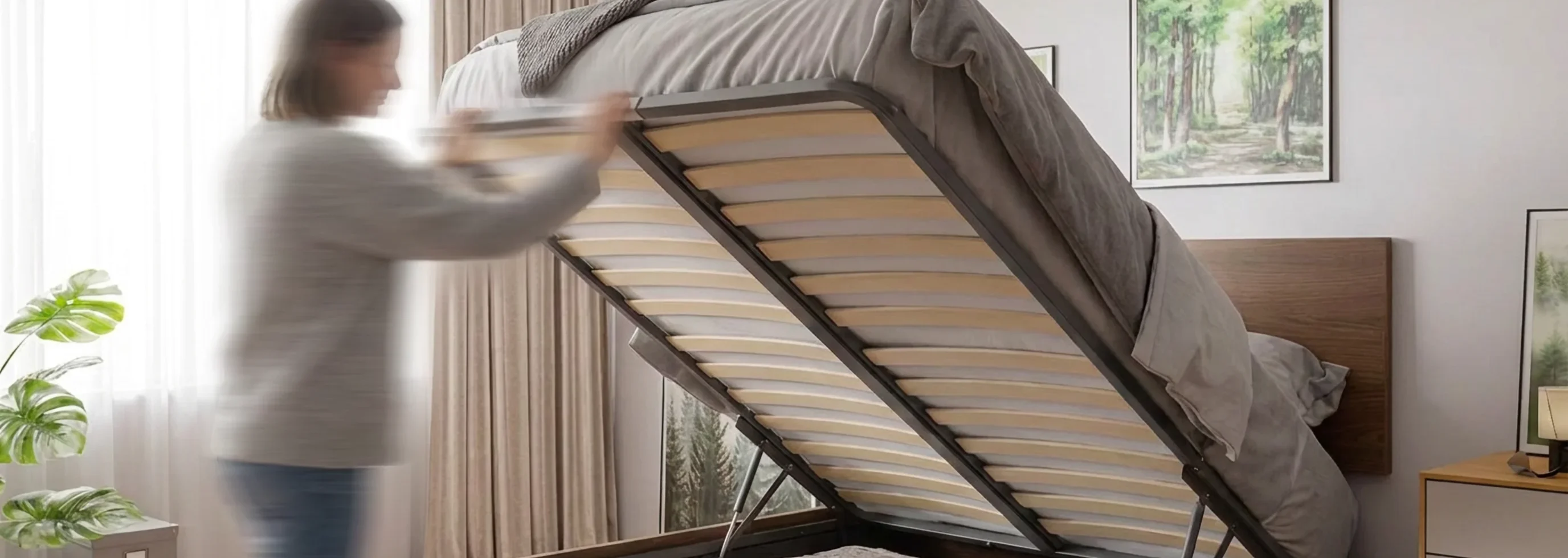 Air Wood storage bed