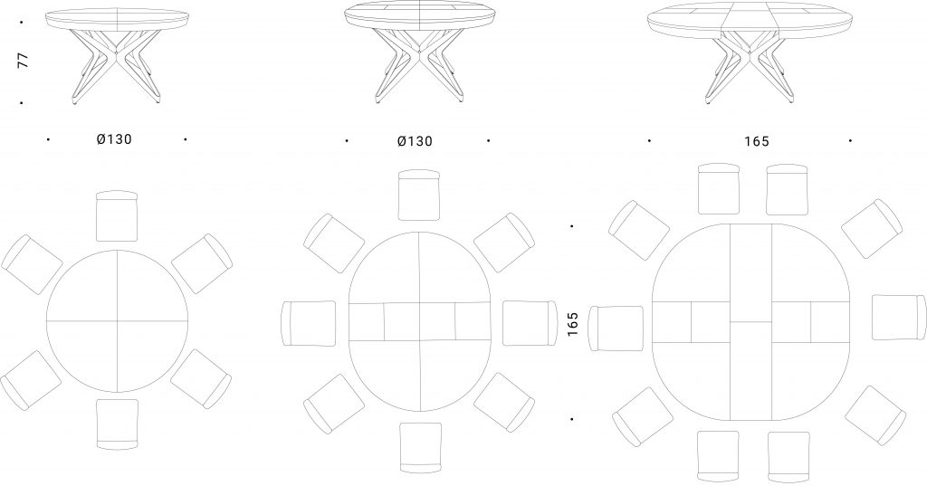 Biground Extendable Round Dining Table Biground Extendable Round Dining Table, 12 Seater Round Dining Table Dimensions