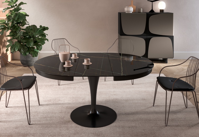 Eclipse Extending Dining Table Seats 6, Round Extending Dining Table Seats 8