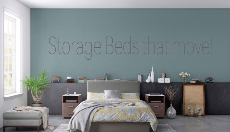 Beds on wheels for easy cleaning underneath