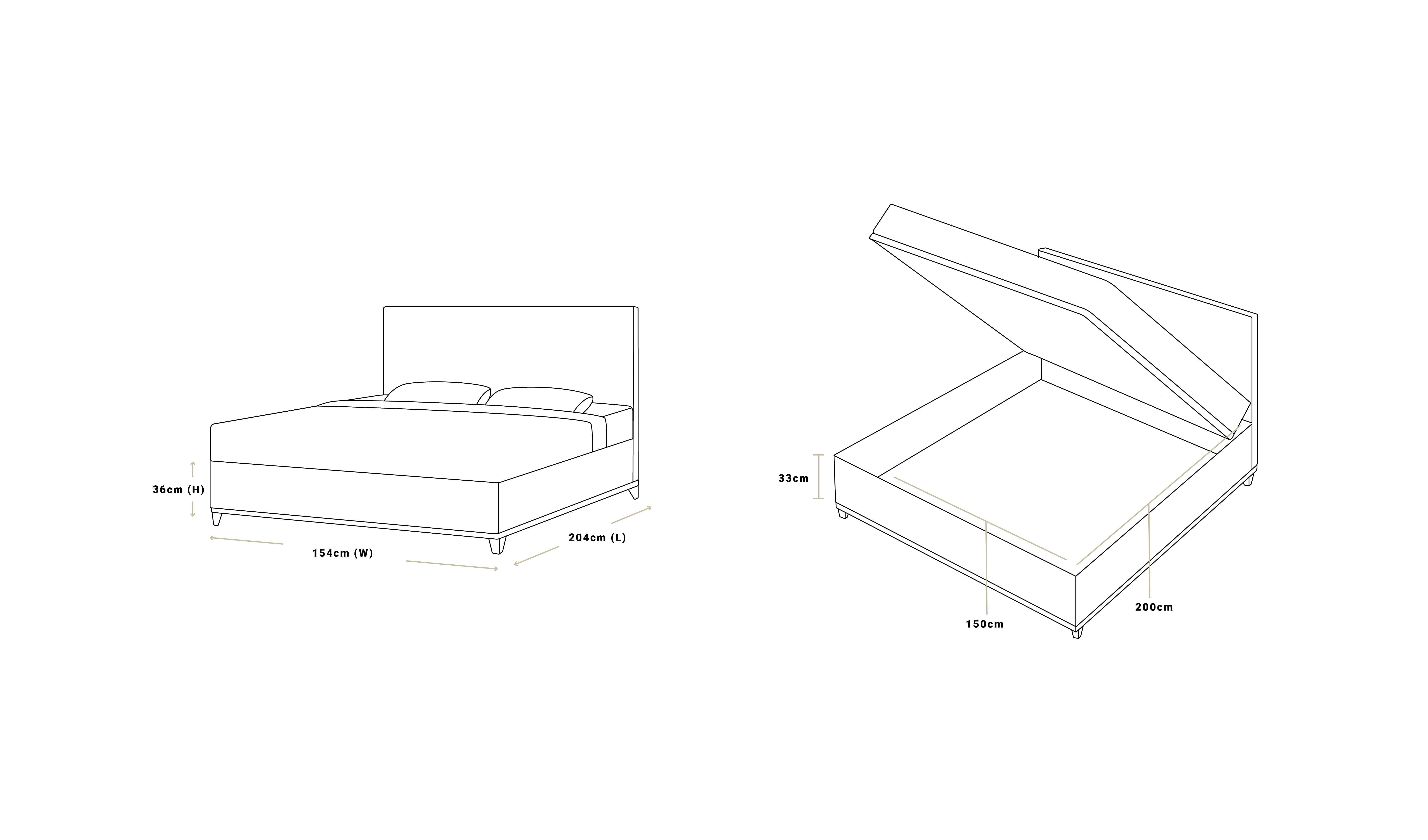 Illusion Storage Bed Dimension